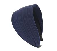 axy Cerchietto largo in tessuto piegato, bellissimo design, da donna, accessorio per capelli, HR39 (blu)