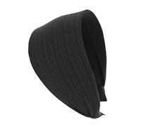 axy Cerchietto largo in tessuto piegato, bellissimo design, da donna, accessorio per capelli HR39 (nero)
