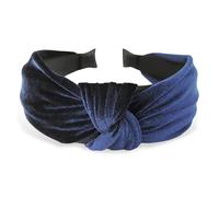 axy Cerchietto largo in velluto con nodo per capelli da donna HR35S (blu)