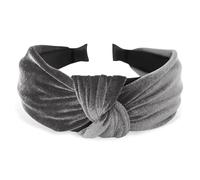 axy Cerchietto largo in velluto con nodo per capelli da donna HR35S (grigio)