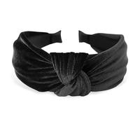 axy Cerchietto largo in velluto con nodo per capelli da donna HR35S (nero)