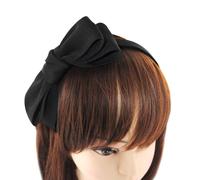 axy Cerchietto per capelli con fiocco grande, 14 cm x 7 cm, accessorio per capelli HRS3 (nero)