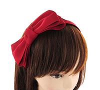 axy Cerchietto per capelli con fiocco grande, 14 cm x 7 cm, accessorio per capelli HRS3 (rosso)