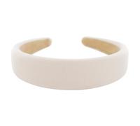 axy Cerchietto per capelli con leggera flanella, stile vintage, fascia per capelli classica e alla moda, HRK5 (bianco)