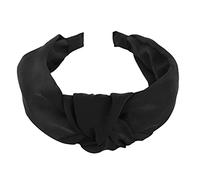 axy Cerchietto per capelli con nodi e raso, stile vintage, accessorio per capelli da donna HR35A (nero)