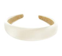 axy Cerchietto per capelli con tessuto imbottito, colore metallizzato - Cerchietto per capelli da donna in effetto metallizzato HRK2B (bianco crema)