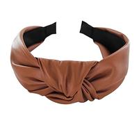 axy Cerchietto per capelli in pelle, stile vintage, HR27AL (marrone)
