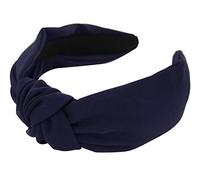 axy Cerchietto per capelli in tessuto con nodo vintage, splendido, da donna HR35 (neroblu)