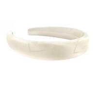 axy Cerchietto per capelli in tessuto di seta con motivo a cuore, in tessuto imbottito Love Cuore, splendida fascia per capelli da donna HRK2BL (bianco)