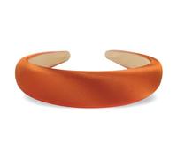 axy Cerchietto per capelli in tessuto di seta imbottito in eleganti colori festivi da donna, splendida fascia per capelli HRK2Ro (Erdorange, Largo)
