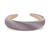 axy Cerchietto per capelli in tessuto di seta imbottito in eleganti colori festivi da donna, splendida fascia per capelli HRK2Ro (grigio-viola)