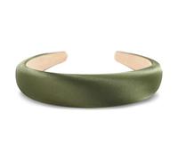 axy Cerchietto per capelli in tessuto di seta imbottito in eleganti colori festivi da donna, splendida fascia per capelli HRK2Ro (verde oliva)