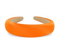 axy Cerchietto per capelli in tessuto di seta imbottito in eleganti colori festivi da donna, splendida fascia per capelli HRK2Ro (arancione fluo, largo)