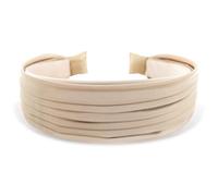 axy Fascia per capelli larga con design a pieghe, splendida fascia per capelli da donna HR32D (beige, larga)