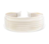 axy Fascia per capelli larga con design a pieghe, splendida fascia per capelli, da donna, HR32D (bianco, largo)