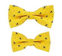 Axy FLIP1 - Set di papillon regolabili per papà e bambino, già legati, per cresima giallo Bunt Nr.18