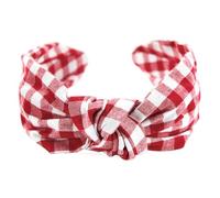axy HR34k - Cerchietto per capelli in stile vintage, a quadretti, serie 34 K, colore: Rosso/Bianco