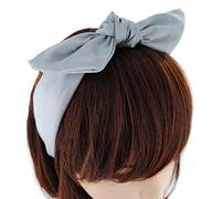 axy HRS1 - Cerchietto per capelli con fiocco in raso, stile vintage