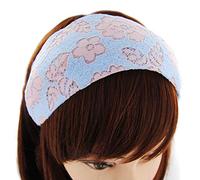 axy HRST1 - Cerchietto largo con motivo a rose, in bellissimo pizzo