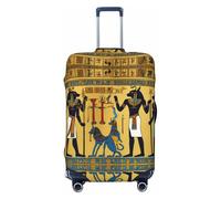 axzttupy Antico Egitto Tribe Serie 2 Stampa Grande Copertura Valigia Adatta Quasi Qualsiasi Bagaglio Personalizzato Viaggio Protezione, Nero , M