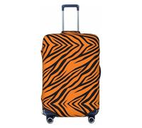 axzttupy Arancione Tigre Leopardo Stampa Grande Valigia Copertura Adatta Quasi Tutti I Bagagli Personalizzata Protezione Bagagli Da Viaggio, Nero, S