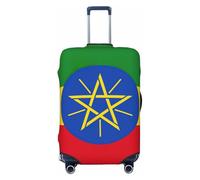 axzttupy Bandiera dell'Etiopia Stampa Grande Copertura Valigia Si adatta a quasi tutti i bagagli Protezione personalizzata per bagagli da viaggio, Nero, S, Nero, S