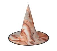 axzttupy Cappello da strega di Halloween in marmo oro rosa con 2 stampe unisex, accessorio per costume di carnevale, feste cosplay e feste