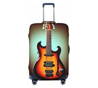 axzttupy Chitarra Basso Musica Strumento Musicale Stampa Grande Valigia Cover Fit Quasi Qualsiasi Bagaglio Personalizzato Viaggio Protezione, Nero , L
