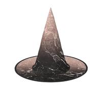axzttupy Colore marmo rosa stampa cappello strega Halloween unisex Carnevale costume accessorio feste Cosplay e festivo