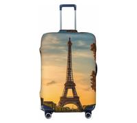axzttupy Copertura grande per valigia con stampa autunnale Torre Eiffel Parigi, adatta a quasi tutti i bagagli, protezione personalizzata per bagagli da viaggio, Nero , XL