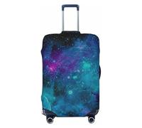 axzttupy Copertura per valigia, grande, con stampa di stelle, viola, adatta a quasi tutti i bagagli, protezione personalizzata per bagagli da viaggio, Nero , XL
