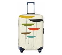 axzttupy Copertura per valigia grande con stampa moderna di metà secolo adatta a quasi tutti i bagagli, protezione personalizzata per bagagli da viaggio, Nero , M