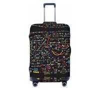 axzttupy Copribagagli di grandi dimensioni con stampa matematica si adatta a quasi tutti i bagagli Protezione personalizzata per bagagli da viaggio, Nero, S, Nero, S