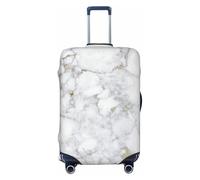 axzttupy Coprivaligia grande con stampa in marmo nero chiaro si adatta a quasi tutti i bagagli Protezione personalizzata per bagagli da viaggio, Nero, M