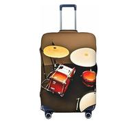 axzttupy Drum Set - La valigia grande con stampa standard si adatta a quasi tutti i bagagli Protezione personalizzata per bagagli da viaggio, Nero, M, Nero, M