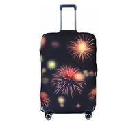 axzttupy Esplosione Fuochi d'artificio stampa 3D grande valigia copertura adatta quasi tutti i bagagli personalizzato viaggio bagagli Protector, Nero , XL