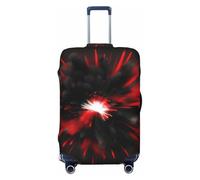 axzttupy Explosion Burst Rosso Nero Stampa Grande Valigia Si adatta a quasi tutti i bagagli Protezione personalizzata per bagagli da viaggio, Nero, M