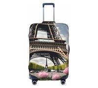 axzttupy Grande copertura per valigia con stampa di Parigi e Torre Eiffel, adatta a quasi tutti i bagagli, protezione personalizzata per bagagli da viaggio, Nero , M