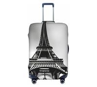 axzttupy Grande copertura per valigia, motivo Parigi, Torre Eiffel, nera, adatta a quasi tutti i bagagli, protezione personalizzata per bagagli da viaggio, Nero , XL