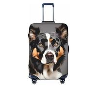 axzttupy Grande custodia con stampa razza di cani adatta a quasi tutti i bagagli protezione personalizzata per bagagli da viaggio, Nero, S