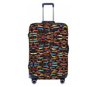 axzttupy "I Love My Dog" Bassotti Stampa Grande Valigia Si adatta a quasi tutti i bagagli Protezione personalizzata per bagagli da viaggio, Nero, M, Nero, M
