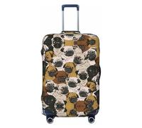 axzttupy Imagen De Pug Stampa Grande Valigia Si adatta a quasi tutti i bagagli Protezione personalizzata per bagagli da viaggio, Nero, S, Nero, S