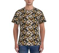 axzttupy Imagen De Pug Stampa Uomo Manica Corta T-shirt Allenamento Casual Gite Confortevole Abbigliamento quotidiano Sport, Nero , S