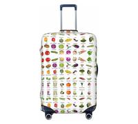 axzttupy Introduzione di varie verdure con stampa di una grande copertura per valigia si adatta a quasi tutti i bagagli Protezione personalizzata per bagagli da viaggio, Nero, S