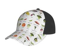 axzttupy Introduzione di varie verdure Stampa Baseball Cap Moda Sun Hat Attività all'aperto Uso multi-stagione Facile da trasportare Unisex