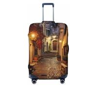 axzttupy Italian Old Street 1 Stampa Grande Valigia Cover Fit Quasi Qualsiasi Bagaglio Personalizzato Viaggio Protezione, Nero , S