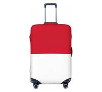 axzttupy La valigia grande con stampa bandiera di Monaco si adatta a quasi tutti i bagagli Protezione per bagagli da viaggio personalizzata, Nero, S, Nero, S