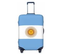 axzttupy La valigia grande con stampa della bandiera argentina si adatta a quasi tutti i bagagli Protezione personalizzata per bagagli da viaggio, Nero, L