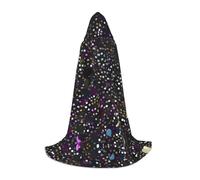axzttupy Mantello con cappuccio con paillettes glitterate per carnevale, Halloween e feste a tema, comodo mantello