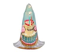 axzttupy Mantello con cappuccio con stampa Happy Birthday Big Cake per Carnevale, Halloween e feste a tema, comodo mantello